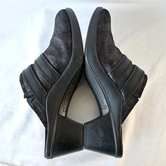 ROMIKA Mokassetta Black Comfort Mule Clog Buckle Detail Size 8 - 8.5 - Picture 4 of 9